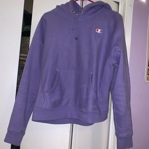 purple champion reverse weave hoodie